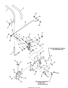 Control Group - Left Hand Diagram and Parts List for 7800690SN (107280070)(2011) Briggs and Stratton Lawn Tractor